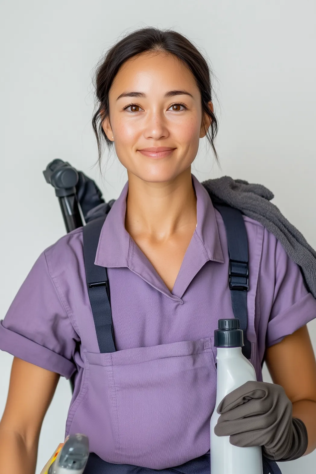 A Spotless cleaner at work in a bright living room